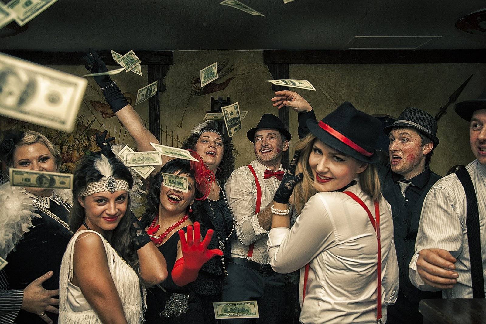 Гангстерская вечеринка в стиле Чикаго 30-х годов: пригласительные, как одеться на корпоратив в стиле мафии, сценарии, конкурсы